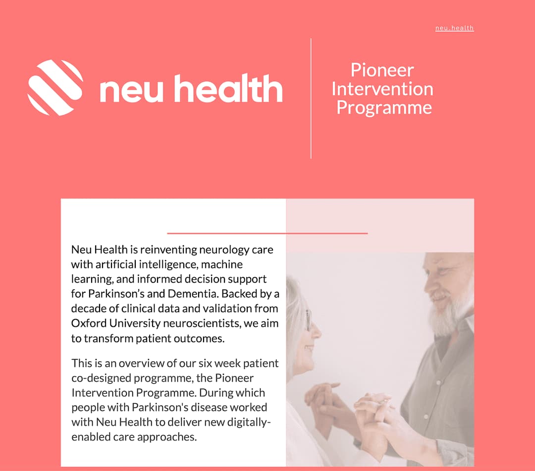 Pioneer Intervention Programme: Our Patient-Led Design Initiative
