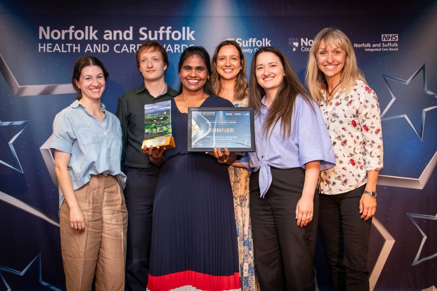Team at Norfolk and Suffolk Health and Care Awards
